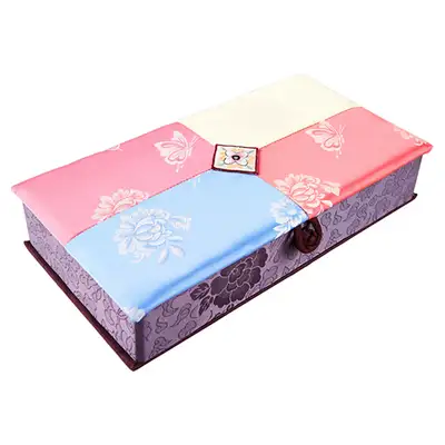 Silk Money Envelope Box with Flower Embroidery (A04)