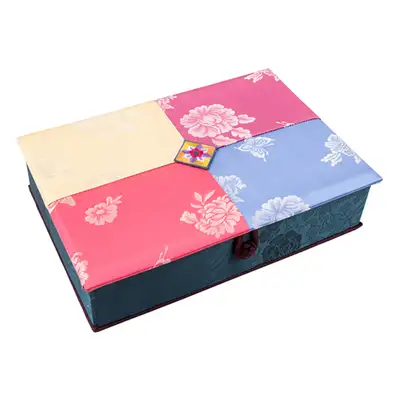 Silk Elegant Betrothal Box with Flower Embroidery (4 Colors-02)