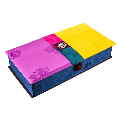 Silk Cash Gift Box (Flower Embroidery, Purple)