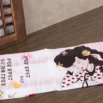 Folk Painting Handkerchief - Hwang Jini (A)