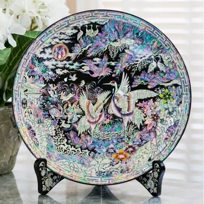 Wolsongdeok Round Tray Black Large