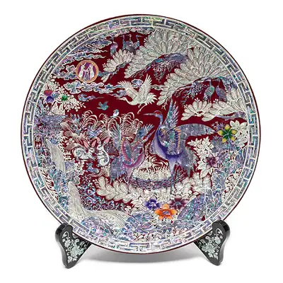 Wol Song Hak Circular Tray Red Large