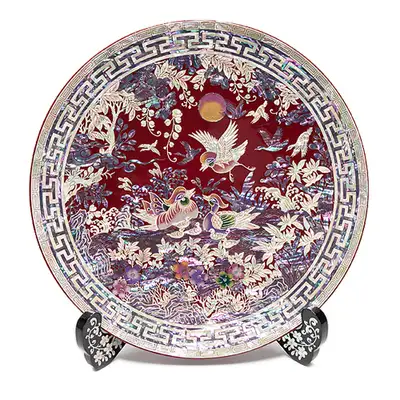 Mandarin Duck Round Tray Large