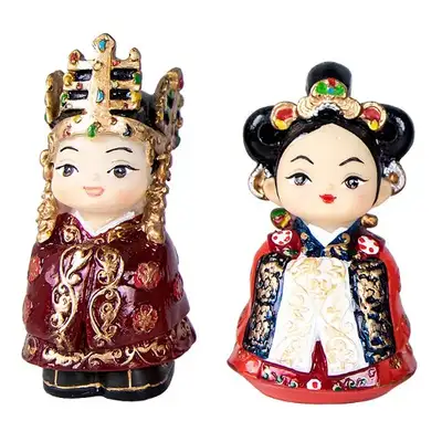 Traditional Korean Doll Set - Silla King and Queen (Extra Small)