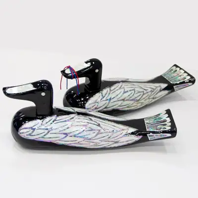 Mother-of-Pearl Geese and Mandarin Duck Set (Large) - Work by Jang Tae-bok