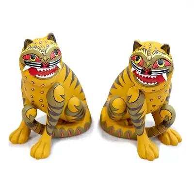 Traditional Woodcraft Minhwa Tiger Ornament