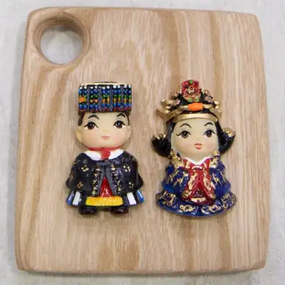 Traditional Doll Magnet Set (Joseon Dynasty Ceremonial Robes)