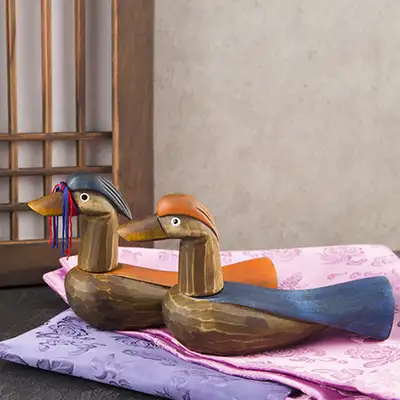 Phoenix Duck Pair Set (Medium) Traditional Duck Set Foreign Gift