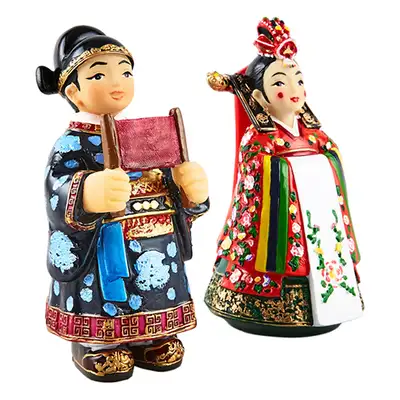 Traditional Korean Wedding Doll Set - Bride and Groom (Large)