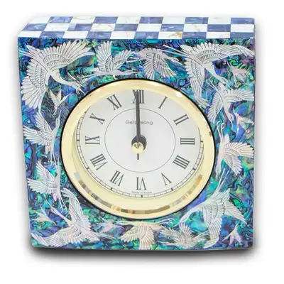 Mother-of-Pearl Lacquerware Table Clock (Crane)