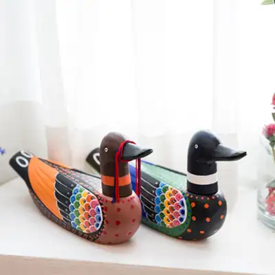Traditional Dancheong Geese Set (Large) - Korean Wooden Craft