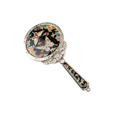 Mother-of-Pearl Princess Hand Mirror - Butterfly