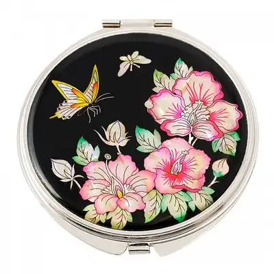 Natural Mother-of-Pearl Hand Mirror (13_Mugunghwa)