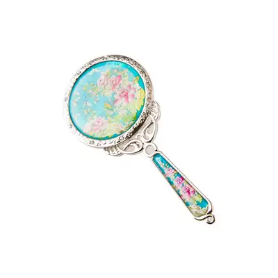 Shell Inlay Princess Hand Mirror - Peony Flower