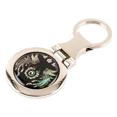 Mother-of-Pearl Round Keyring (Phoenix)