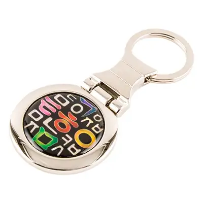 Mother-of-Pearl Round Keyring (Hangul)