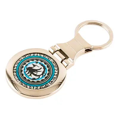 Mother-of-Pearl Round Keyring (Three-Legged Crow)