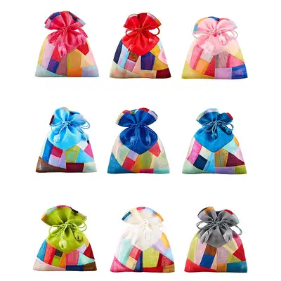 Korean Traditional Bojagi Patchwork Luck Pouch (Medium) - Perfect Gift for Foreigners and Groups