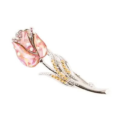 Mother-of-Pearl Brooch (Tulip, Pink)