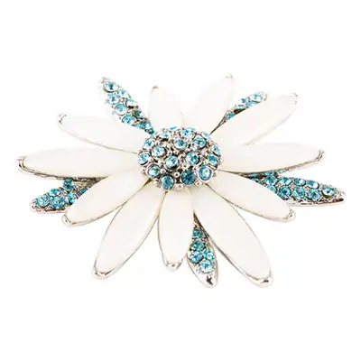 Premium Mother-of-Pearl Brooch (Daisy Flower, White)