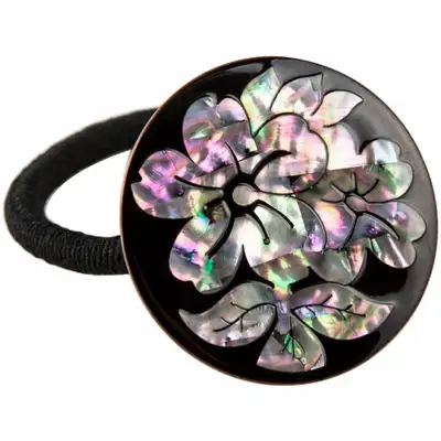 Mother-of-Pearl Rubber Hair Tie (Round-Shaped Hair Band)