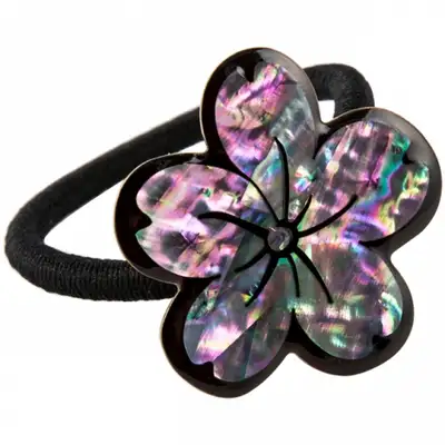 Mother-of-Pearl Flower-Shaped Hair Tie (Flower Design B Hairband)