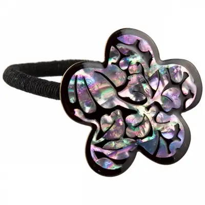 Mother-of-Pearl Flower-Shaped Hair Tie (Flower Design A Hair Band)