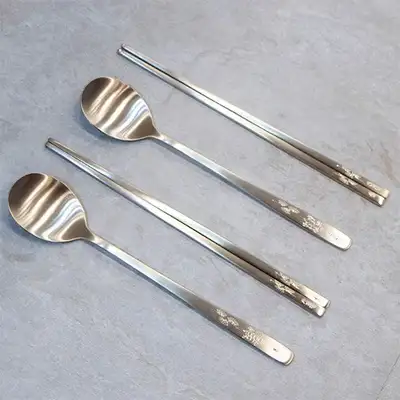 Bangjja Yugi Spoon and Chopsticks Set 2P (Turtle Pattern)