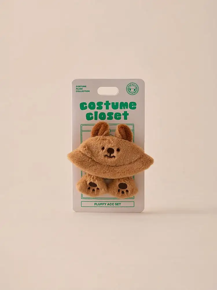BT21 BABY Fluffy Costume Closet Quokka Bucket Hat Set — 1