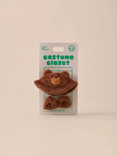 BT21 BABY Fluffy Costume Closet Bear Bucket Hat Set