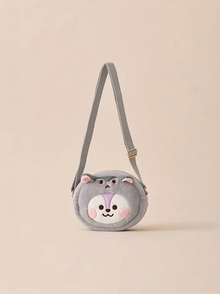 BT21 MANG BABY Fluffy Face Doll Crossbody Bag — 2
