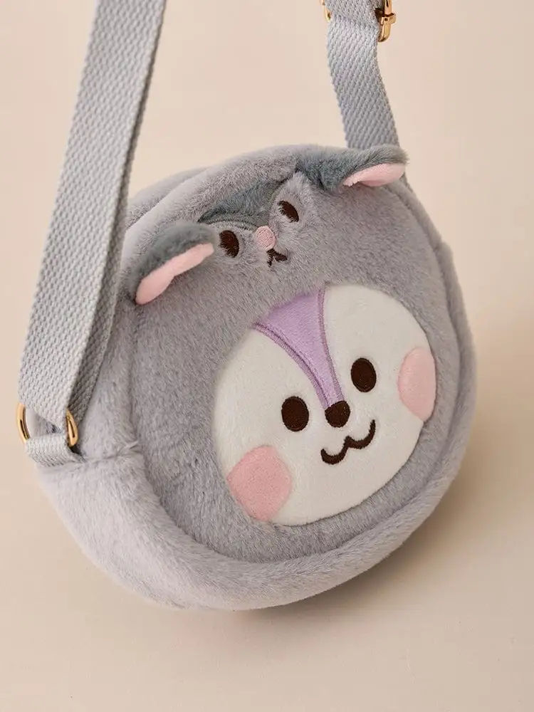 BT21 MANG BABY Fluffy Face Doll Crossbody Bag — 4