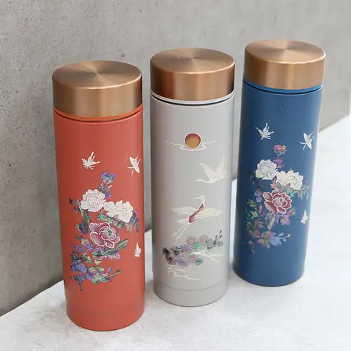 螺钿杯-牡丹浅灰色 — 2