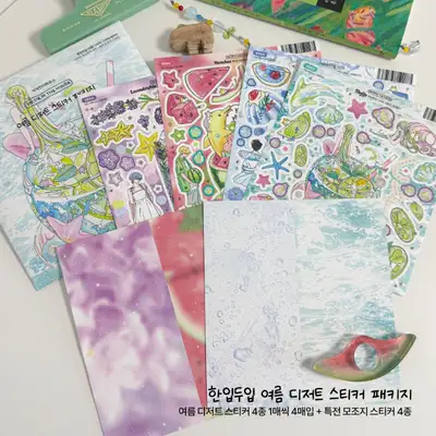 【企划】一口两口夏季甜点贴纸套装（封口贴纸4枚+套装特典）