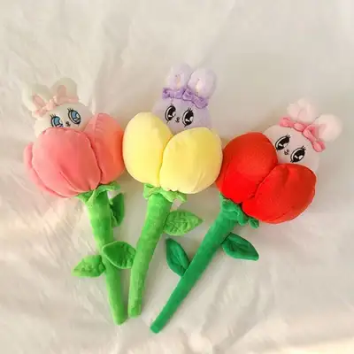 エスターバニー ぬいぐるみ：バラ一輪