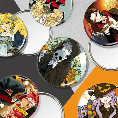 [I Hate This Kind of Hero] I Hate This Kind of Hero Round Pin Mirror 75mm 6 Types ★Halloween Season Limited★