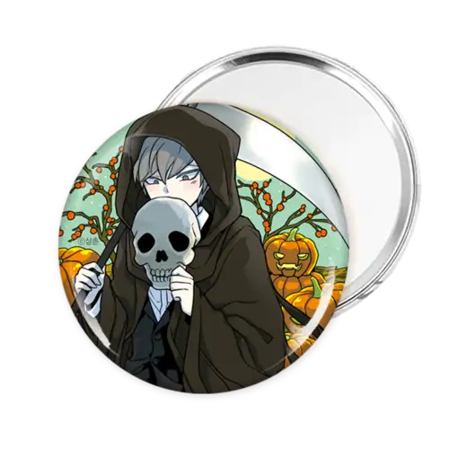 [I Hate This Kind of Hero] I Hate This Kind of Hero Round Pin Mirror 75mm 6 Types ★Halloween Season Limited★ — 2