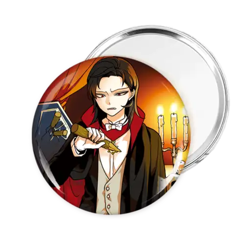 [I Hate This Kind of Hero] I Hate This Kind of Hero Round Pin Mirror 75mm 6 Types ★Halloween Season Limited★ — 3