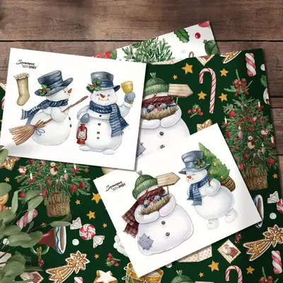 [1]snowman ステッカー