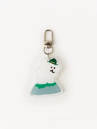 DinoTank Quokka & Bobo in the Woods Acrylic Keyring VER.8