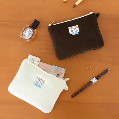 コイ コーデュロイ フラットポーチ