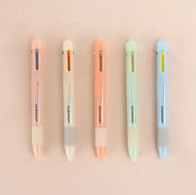 ライフアンドピーシーズ 4色ゲルペン 0.4mm new