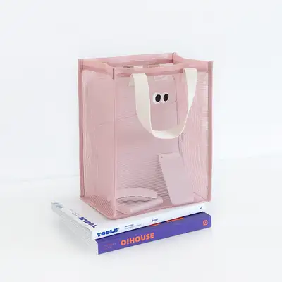 ふわふわ メッシュマーケットバッグ 4色