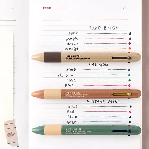 LIVEWORK STATIONARY-DESIGN 4色原子筆 0.5mm 多功能筆 — 3