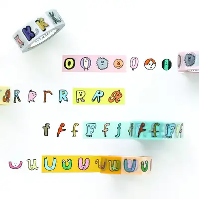 ジャムジャム アルファベット ペーパーテープ (O~Z、number)