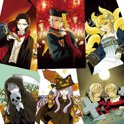 [Villains are out!] Villain's Out 'Halloween' Postcard 6-Type Design Bundle