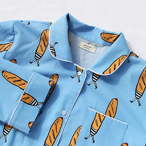 杰姆杰姆睡衣棉质套装 - Baguette — 2