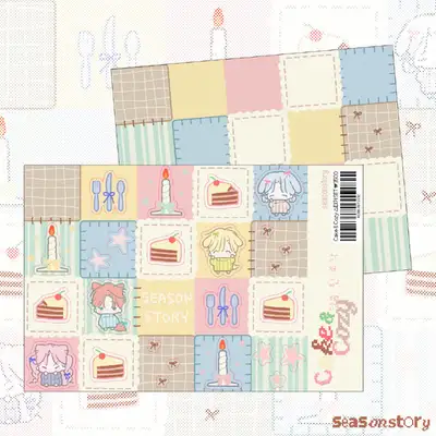 [シーズンストーリー] Cake&Cozy ステッカー+模造紙 セット