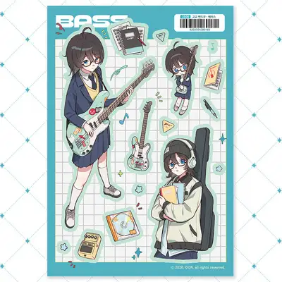 【ドル】高校バンド部 - ベーススティッカー