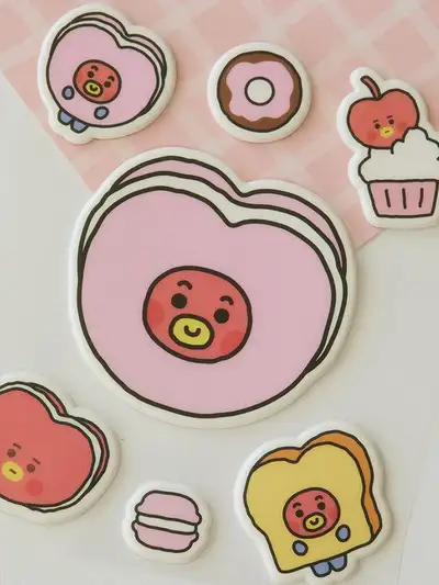 BT21 TATA 宝宝面包房贴纸